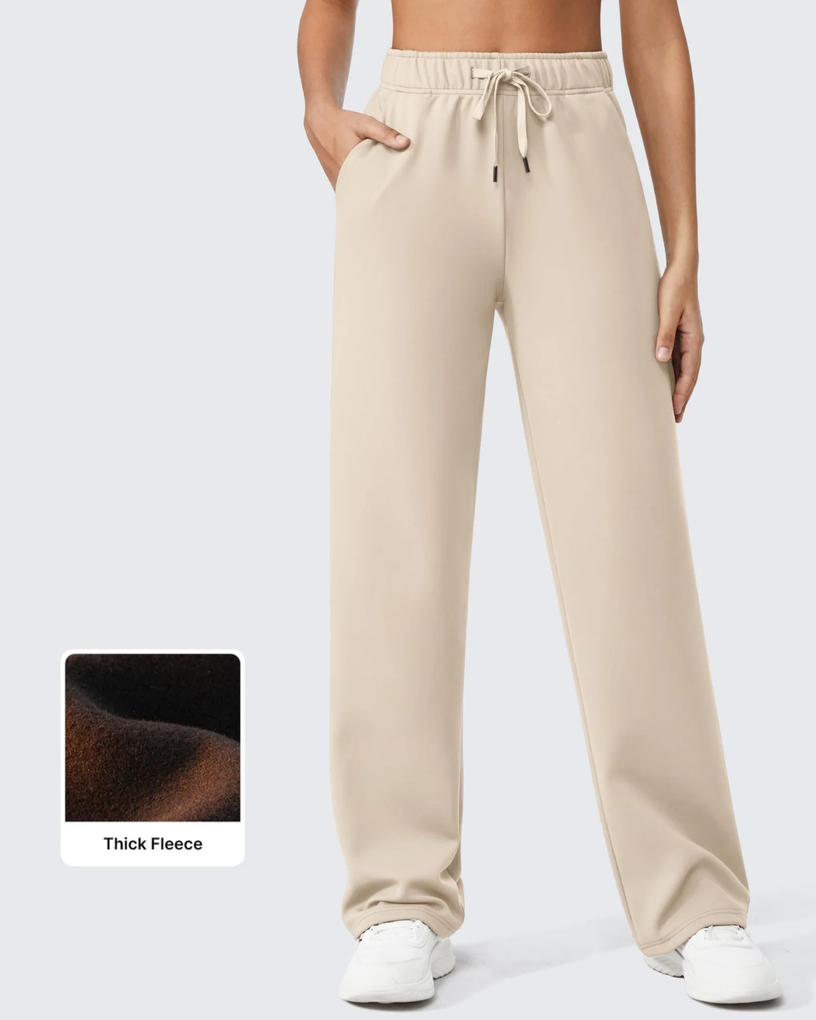 EverGoing Loose Fleece Lined Drawstring Casual Pants Tall