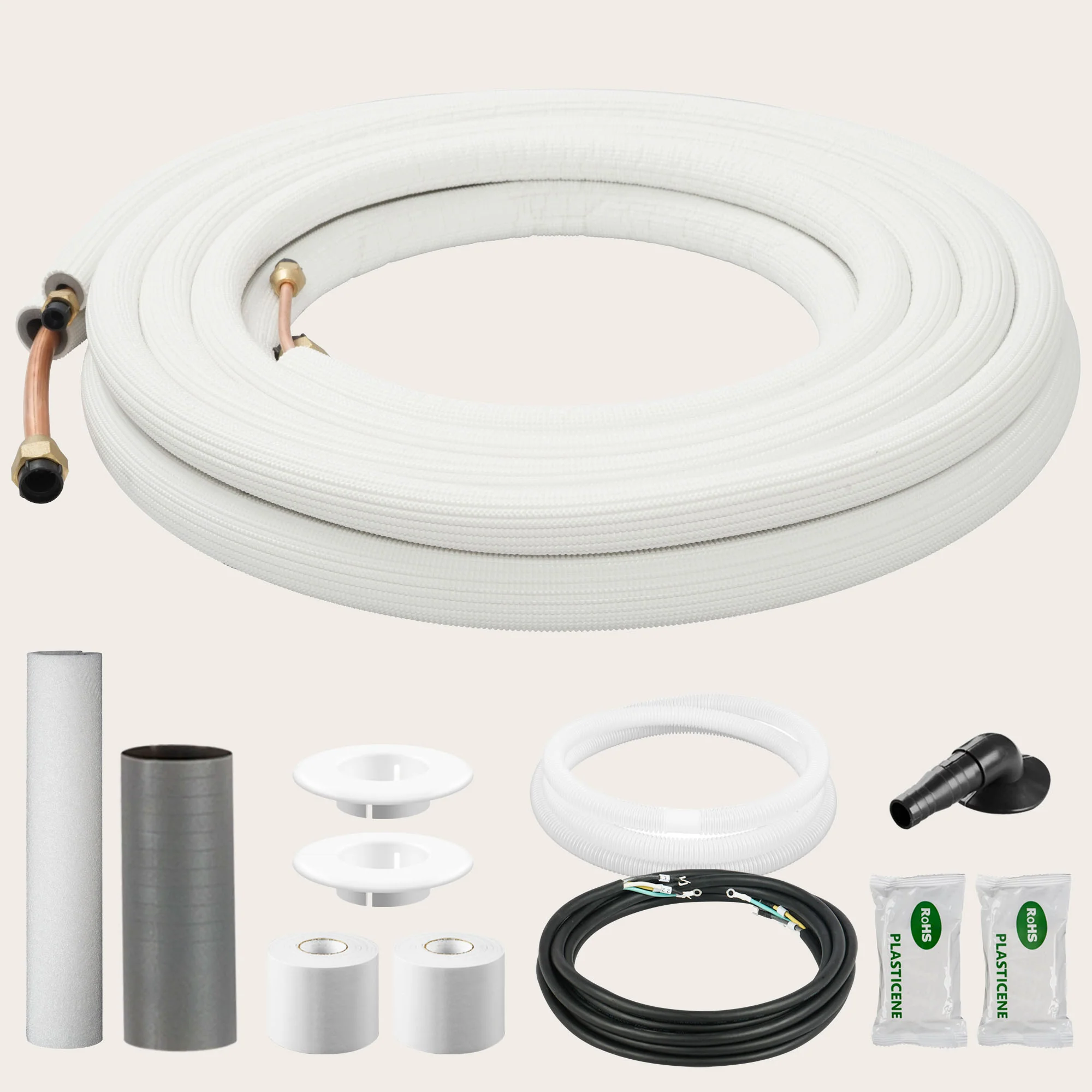 DELLA Optima CloudAir Series 23000 BTU 23 SEER2 Mini Split AC Line Set with Installation Kit - 10FT Line Set（not available）