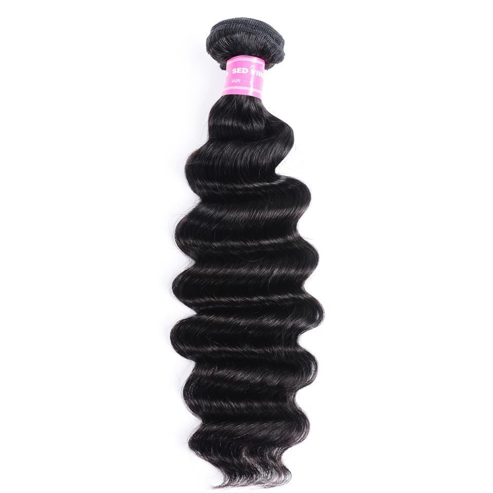 Klaiyi 1 Bundles Loose Deep Wave Human Hair Weaves On Sale, 12 / Malaysian Hair